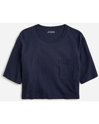 J.Crew - Vintage Jersey Cropped Pocket T-Shirt - Lyst