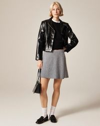 J.Crew - Brushed Cashmere Faux-Wrap Mini Skirt - Lyst