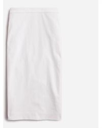 J.Crew No. 3 Pencil Skirt In Bi-stretch Cotton - White