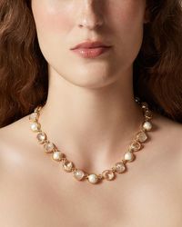 J.Crew - Pearl And Stone Station Necklace - Lyst