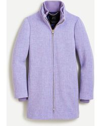 J.Crew Lodge Coat In Italian Stadium-cloth Wool - Purple