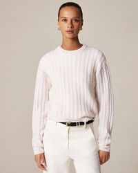 J.Crew - Perfect Cashmere Cable-Knit Crewneck Sweater - Lyst