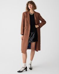 J.Crew - Petite Double-Breasted Topcoat - Lyst