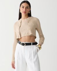 J.Crew - Cropped Shell And Cardigan Sweater Set - Lyst