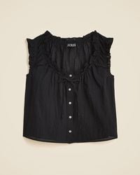 J.Crew - Ruffle-Trim Button-Up Top - Lyst