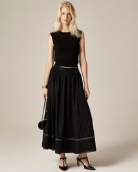 J.Crew - Petite Contrast-Stitch Midi Skirt - Lyst