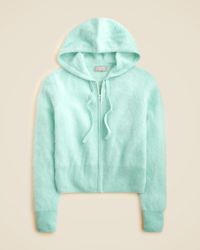 J.Crew - Brushed Cashmere Zip-Up Sweatshirt - Lyst