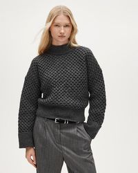 J.Crew - Honeycomb Mockneck Sweater - Lyst