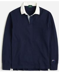 J.Crew - Rugby Shirt With Striped Placket - Lyst