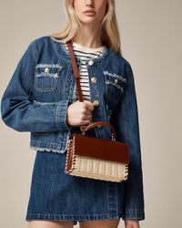 J.Crew - Small Wicker And Leather Bag - Lyst