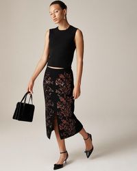 J.Crew Collection Pencil Midi Skirt in Natural Lyst