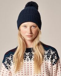 J.Crew - Ribbed Pom-Pom Beanie - Lyst