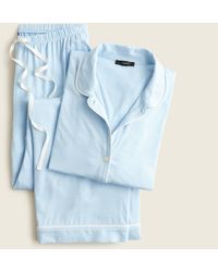 J.Crew Eco Dreamiest Long-sleeve Pajama Set In Stripe - Blue