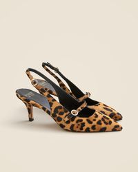 J.Crew - Made-In-Italy Colette Buckle Slingback Pumps - Lyst