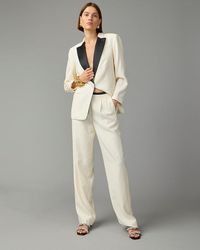 J.Crew - Collection Pleated Wide-Leg Tuxedo Pant - Lyst