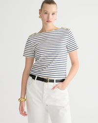 J.Crew - Mariner Cloth Short-Sleeve T-Shirt With Buttons - Lyst