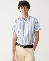 J.Crew - Short-Sleeve Secret Wash Cotton Poplin Shirt With Point Collar - Lyst