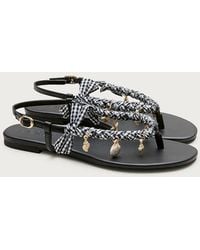 J.Crew - Audrey Charm Slingback Sandals With Gingham Ribbon - Lyst
