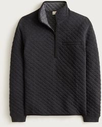 J.Crew - Quilted Quarter-Zip Pullover - Lyst