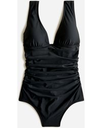 J.Crew $88 Padded Halter Wrap One-Piece Swimsuit 4 Charcoal Gray S Small B5816 