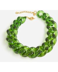 J.Crew Made-in-italy Chunky Link Necklace - Green