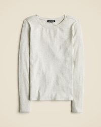 J.Crew - Vintage Rib Long-Sleeve T-Shirt With Embellishments - Lyst