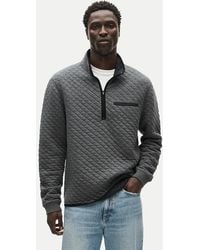 J.Crew - Quilted Quarter-Zip Pullover - Lyst