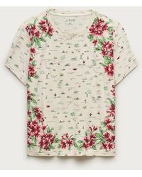 J.Crew - Broken-In Jersey Relaxed-Fit Map Graphic T-Shirt - Lyst
