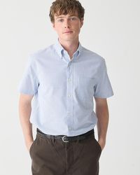 J.Crew - Short-Sleeve Broken-In Organic Cotton Oxford Shirt - Lyst