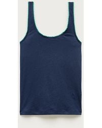 J.Crew - Feather Jersey Tank Top With Contrast Trim - Lyst