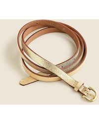 J.Crew - Skinny Metallic Italian Leather Belt - Lyst