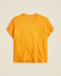 J.Crew - Feather Jersey Cropped T-Shirt - Lyst