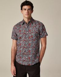 J.Crew - Short-Sleeve Cotton-Linen Blend Shirt - Lyst