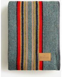 J.Crew - Pendleton Yakima Camp Striped Wool-Blend Throw Blanket - Lyst