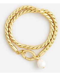 J.Crew - Layered Rope-Chain Bracelet With Freshwater Pearls - Lyst