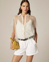 J.Crew - Embellished Button-Up Short-Sleeve Shirt - Lyst