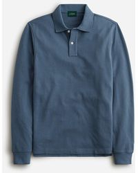 J.Crew - Long-Sleeve Classic Piqué Polo Shirt - Lyst