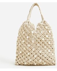 J.Crew - Cadiz Hand-Knotted Rope Tote With Paillettes - Lyst
