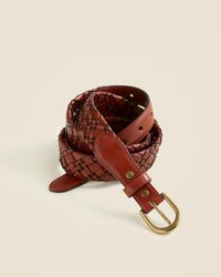 J.Crew - Braided Leather Belt With Round Buckle - Lyst