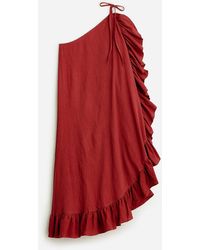 J.Crew - Ruffle One-Shoulder Cover-Up Dress - Lyst