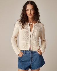 J.Crew - Open Pointelle-Stitch Cardigan - Lyst