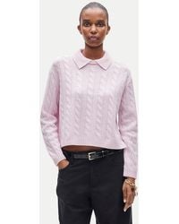 J.Crew - Cable-Knit Sweater-Polo - Lyst