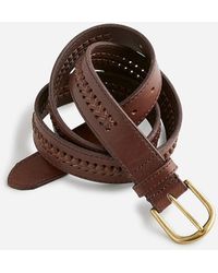 J.Crew - Italian Leather Belt With Woven Detail - Lyst