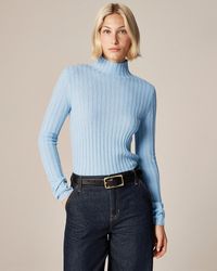 J.Crew - Wide-Rib Cashmere Turtleneck Sweater - Lyst