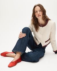 J.Crew - Sophie Square-Toe Ballet Flats - Lyst