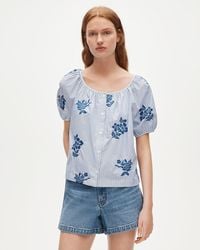 J.Crew - Puff-Sleeve Button-Up Top - Lyst