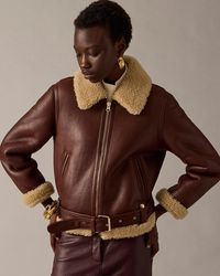 J.Crew - Collection Shearling Leather Jacket - Lyst