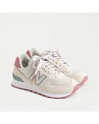 new balance 574 cream pink olive