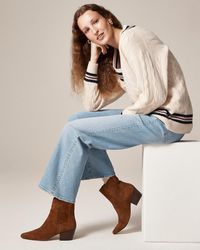 J.Crew - New Piper Square-Toe Ankle Boots - Lyst
