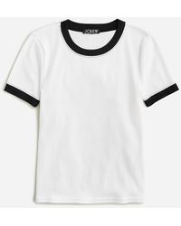 J.Crew - Vintage Rib Shrunken T-Shirt With Contrast Trim - Lyst
